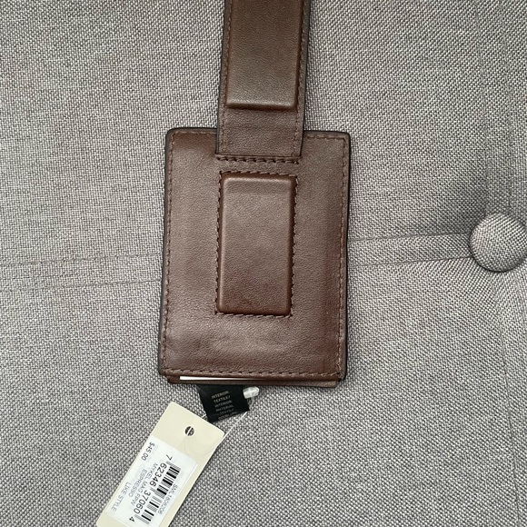 Fossil men Mykel Front Pocket wallet Medium Brown Leather Magnetic Card Case - Picture 2 of 3